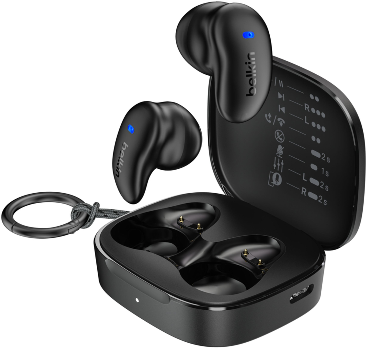 Навушники Belkin Soundform Anywhere True Wireless Black (AUC014HQBK)