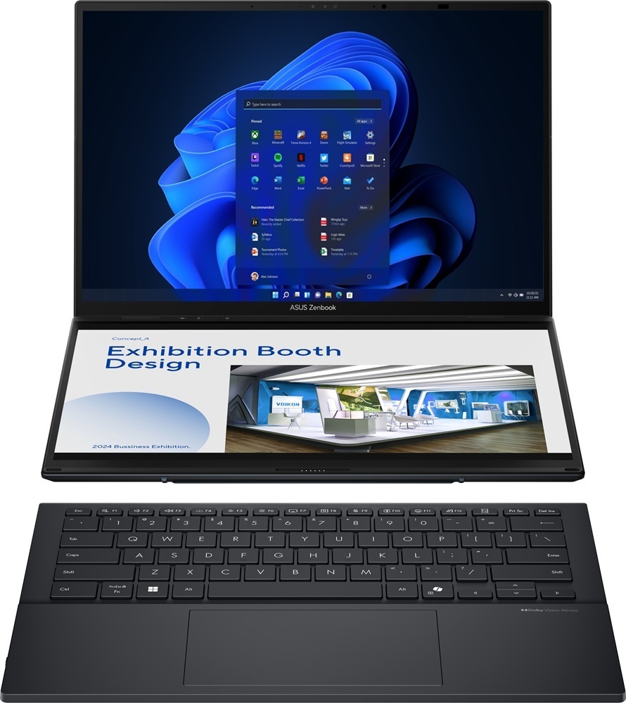Ноутбук ASUS Zenbook DUO (2024) UX8406UX8406CA-QL047X Inkwell Gray (90NB14X1-M001P0)фото1