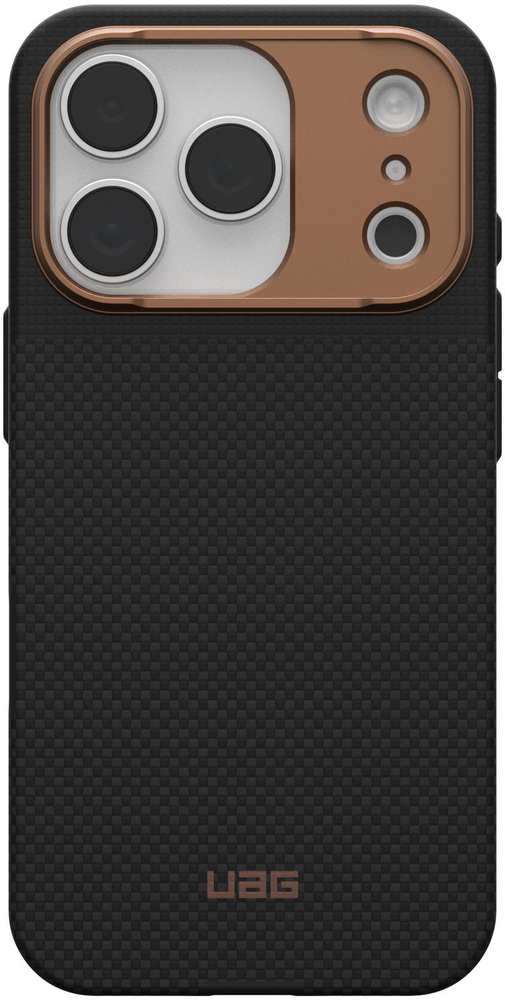 Чохол UAG для iPhone 17 Pro, Fibr Armr Magsafe, Kevlar Graphite/Bronze (114555113985)фото1