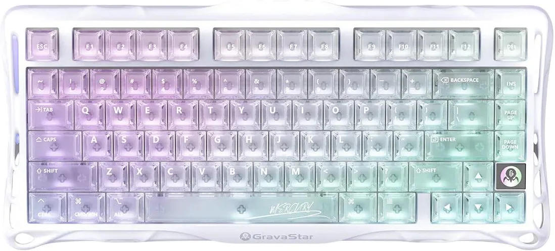 Клавиатура GravaStar Mercury K1 Lite 80keys Crystal Aurora (GSK1LITE_XTAL_AUROA) фото 1