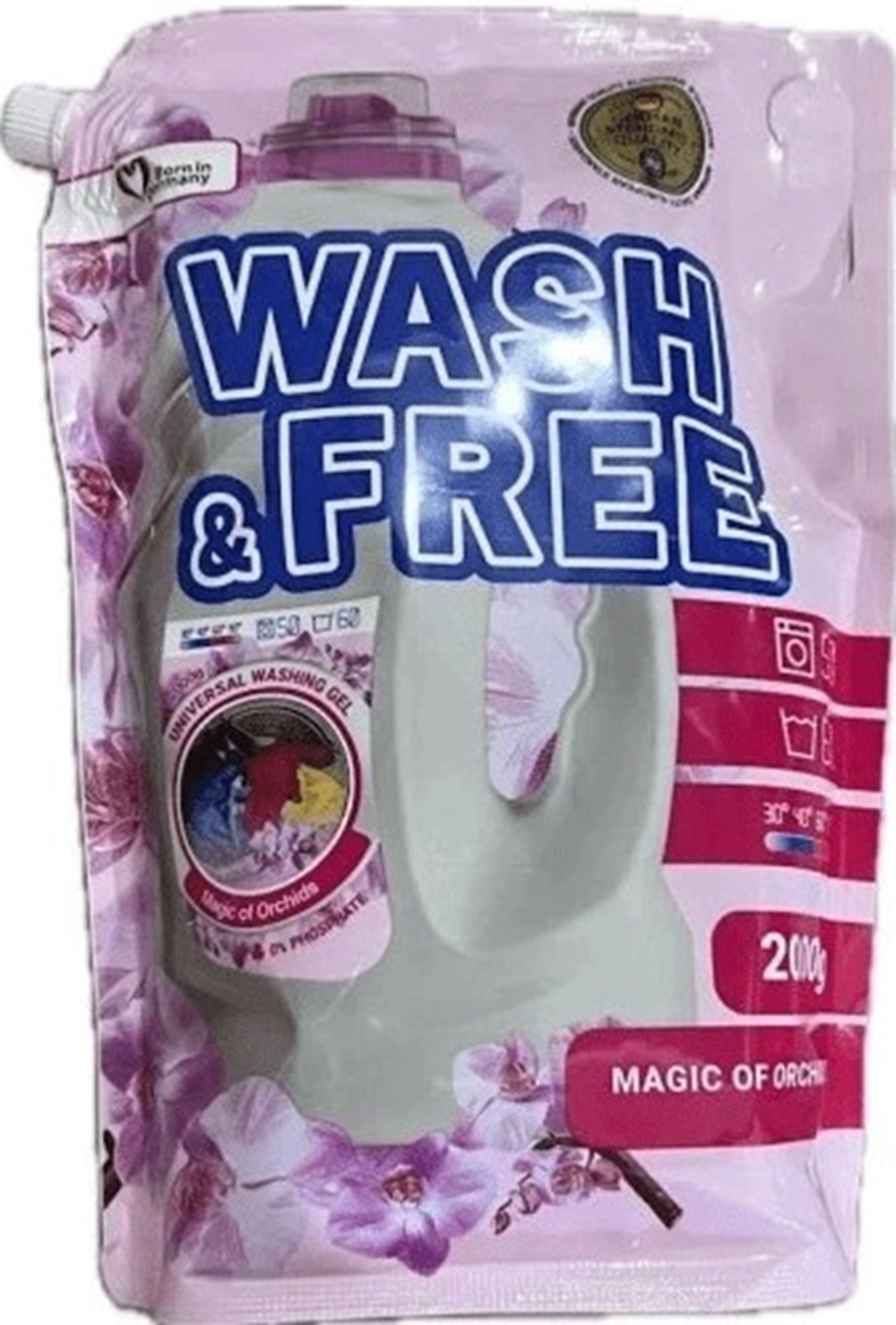 Гель для стирки Wash&Free универсальный Магия орхидей 2 л фото 1