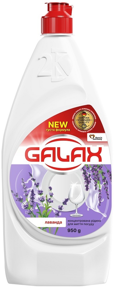 Концентрированная жидкость для мытья посуды Galax Лаванда 950 г фото 1