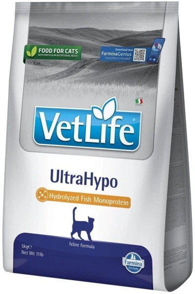 

Сухой корм для кошек Farmina Vet Life UltraHypo диетический при пищевой аллергии 5 кг