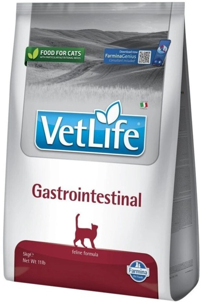 Сухой корм для кошек Farmina Vet Life Gastrointestinal диетический при заболевании ЖКТ 5 кг