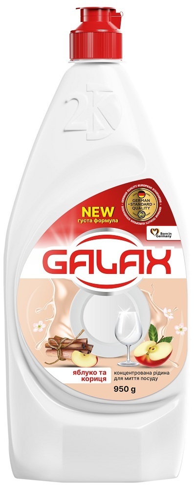 Концентрована рідина для миття посуду Galax Яблуко та кориця 950 гфото1