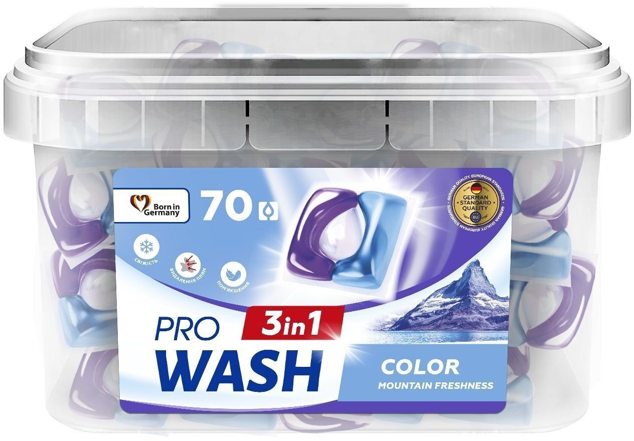 Капсулы для стирки ProWash Горная свежесть 70 шт фото 1