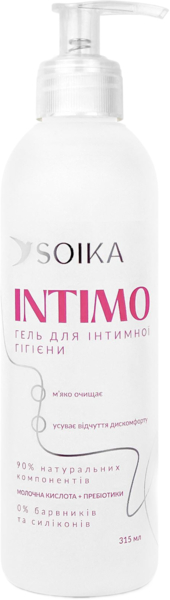 Гель для интимной гигиены Soika Intimo с молочной кислотой и пребиотиками 315 мл