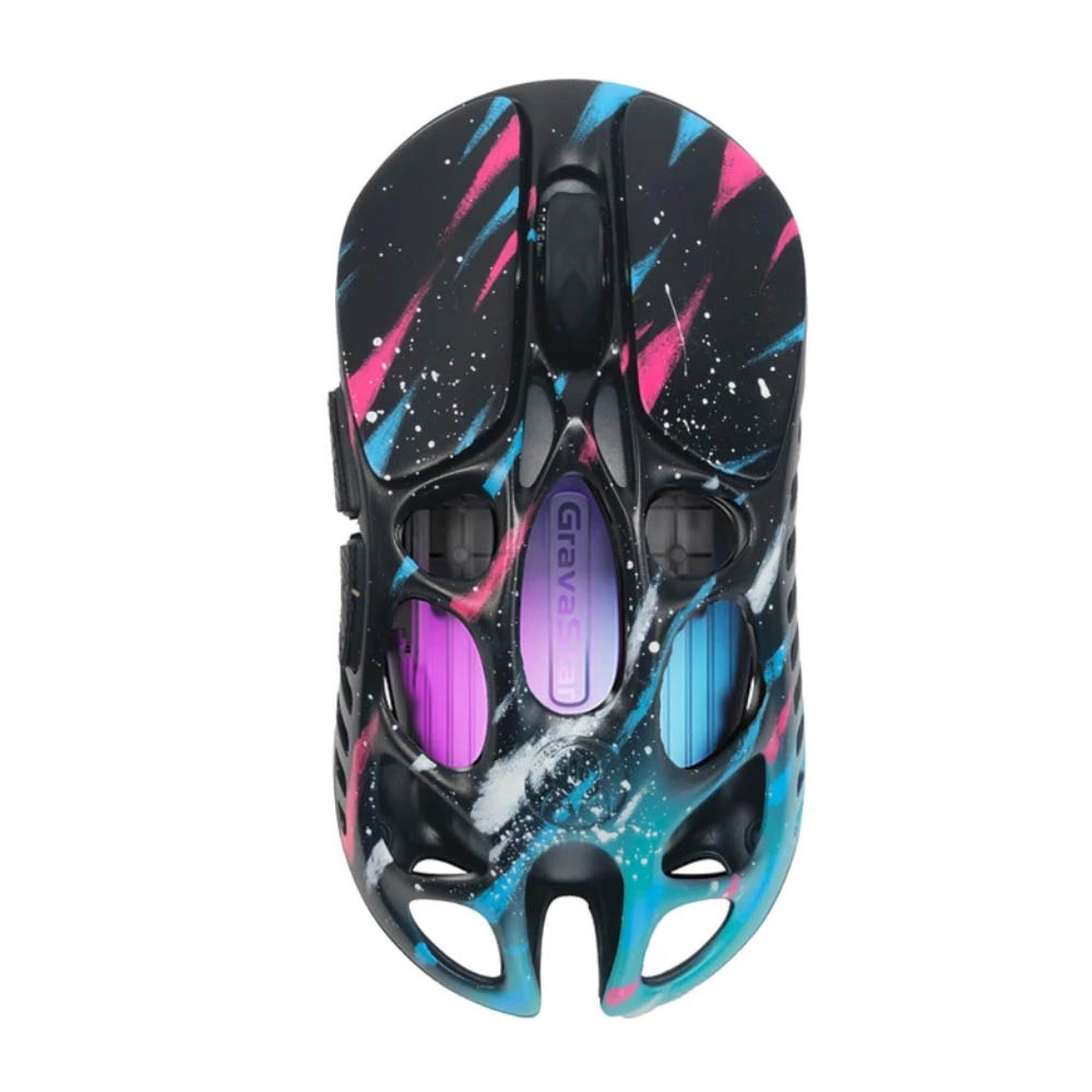 Мышь GravaStar Mercury X Pro, 8K, BT/WL/USB-A, RGB, Neon Graffiti фото 1