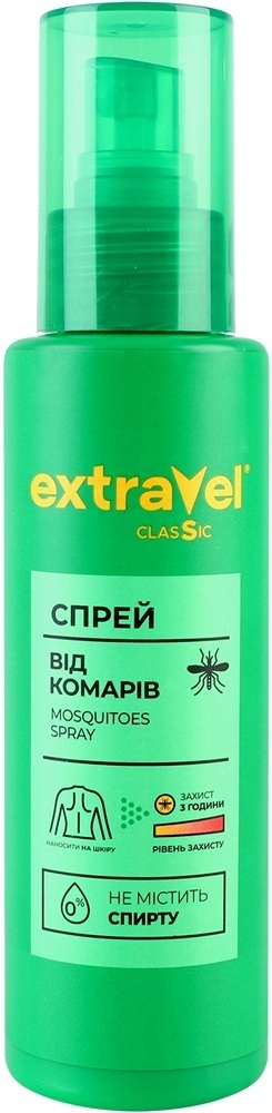 Аерозоль-репелент Extravel Classic від комарів 100 млфото1