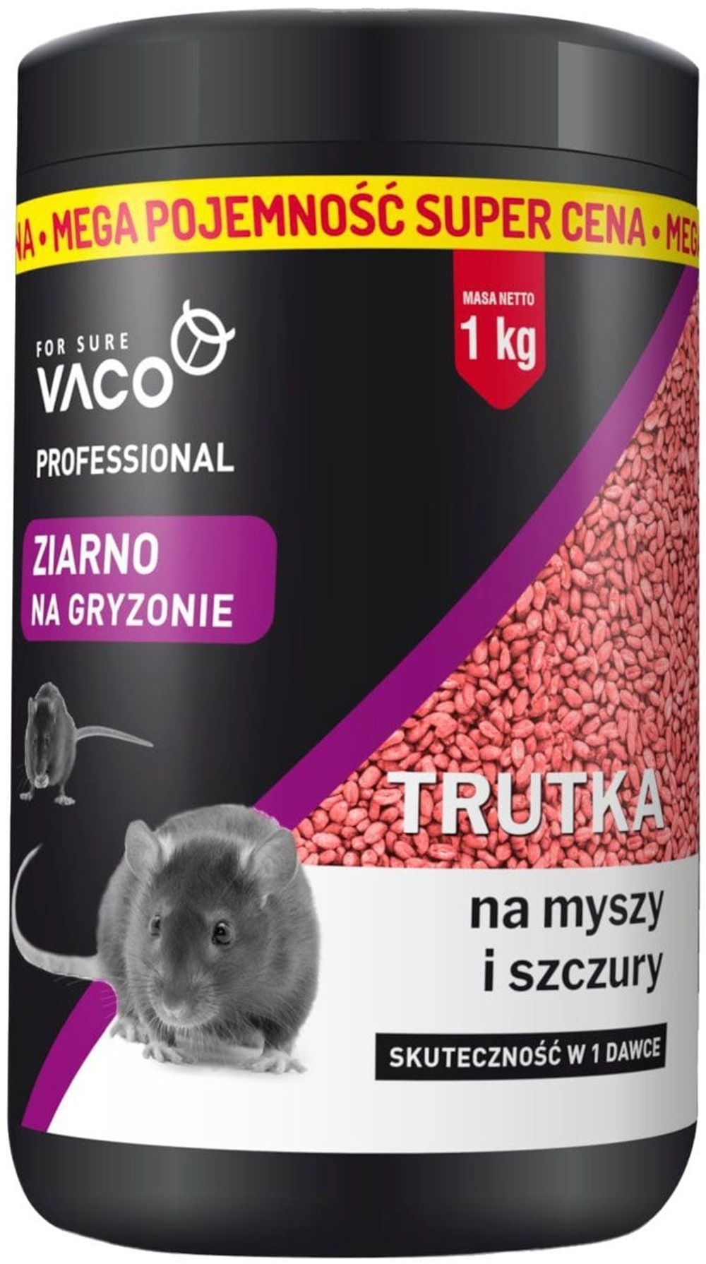 Гранули Vaco Professional для щурів та мишей 1 кг банкафото1
