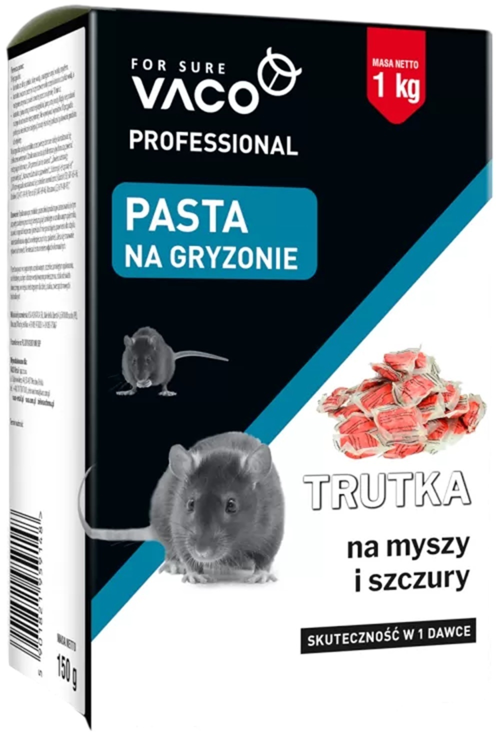 Приманка Vaco Professional для щурів та мишей 1 кг коробкафото1