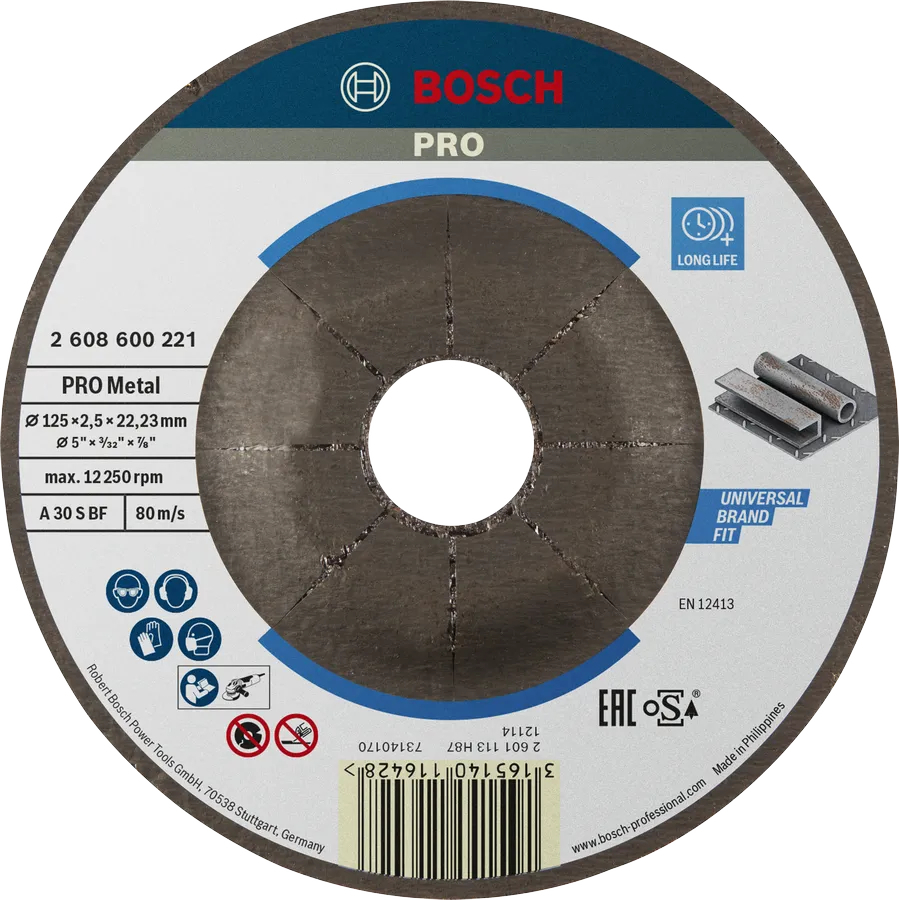 Диск отрезной Bosch Professional для металла 125x2.5x22.23мм (2.608.600.221) фото 1