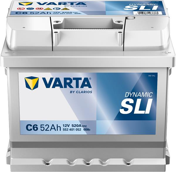 Акумулятор Varta Dynamic SLI 12В 52Аг 520А R+ (552401052)фото1