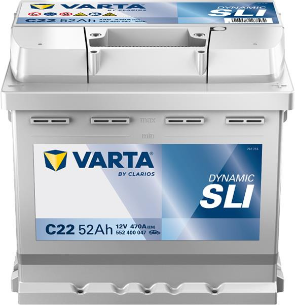 

Акумулятор Varta Dynamic SLI 12В 52Аг 470А R+ (552400047)
