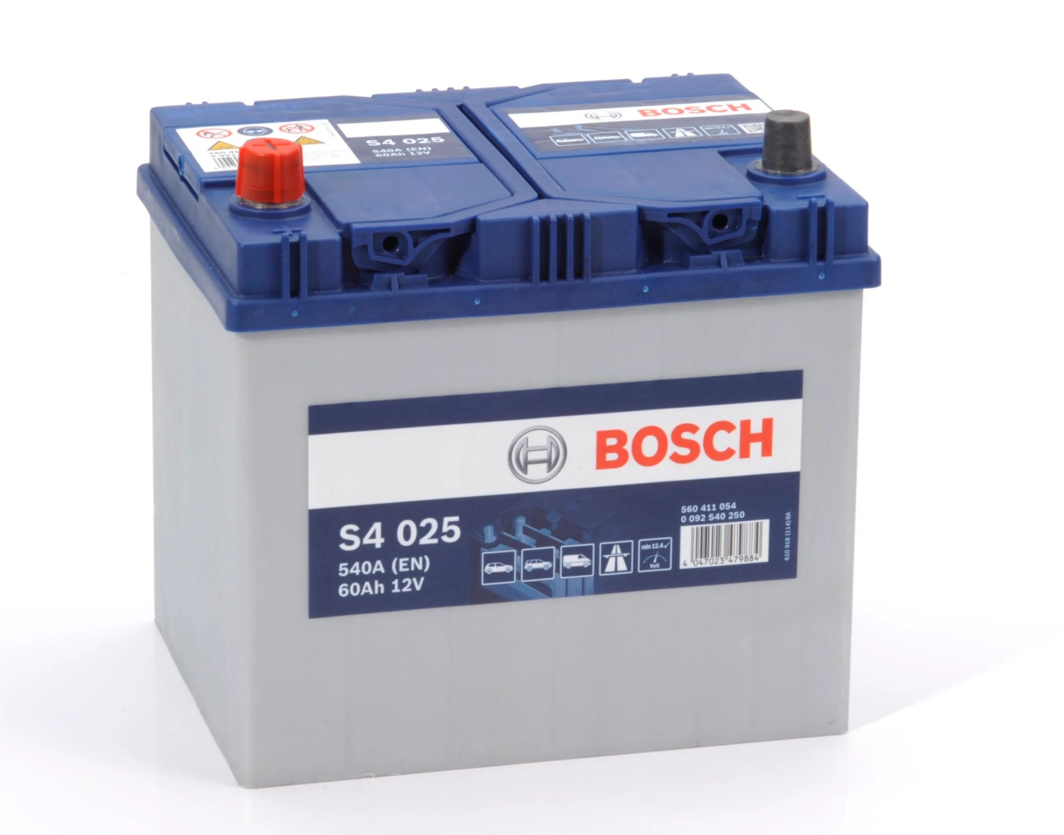 Акумулятор Bosch S4 12В 60А·год 540А L+ (0 092 S40 250) фото 1