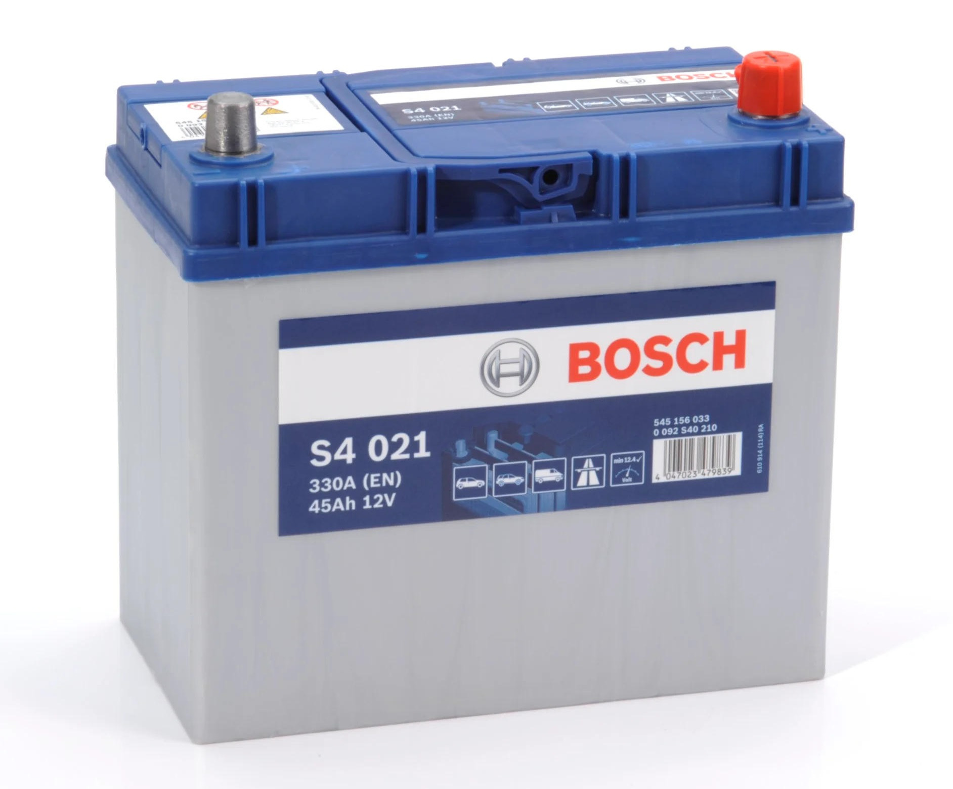 Акумулятор Bosch S4 12В 45А·год 330А R+ (0 092 S40 210) фото 1