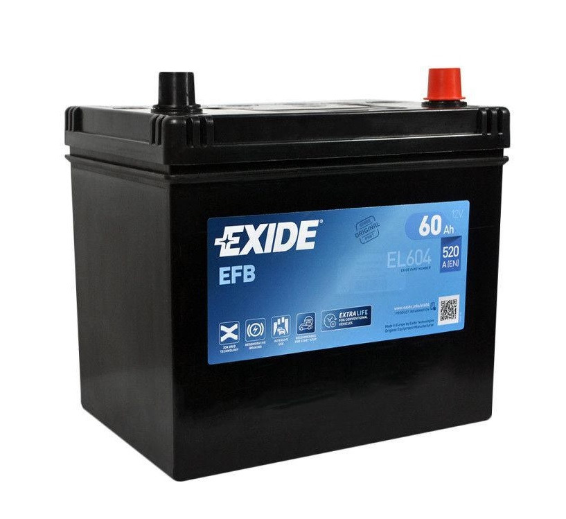 Акумулятор Exide Start-Stop 12В 60А·год 520А R+ (EL604) фото 1
