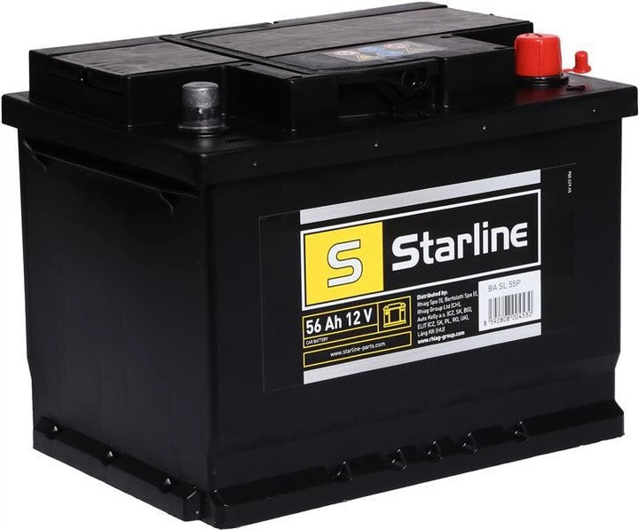 Акумулятор Starline 12В 56А·год 480А R+ (BA SL 55P) фото 1