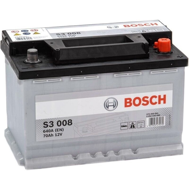 Акумулятор Bosch S3 12В 70А·год 640А R+ (0 092 S30 080) фото 1