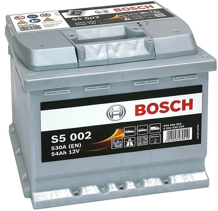Акумулятор Bosch S5 12В 54А·год 530А R+ (0 092 S50 020) фото 1