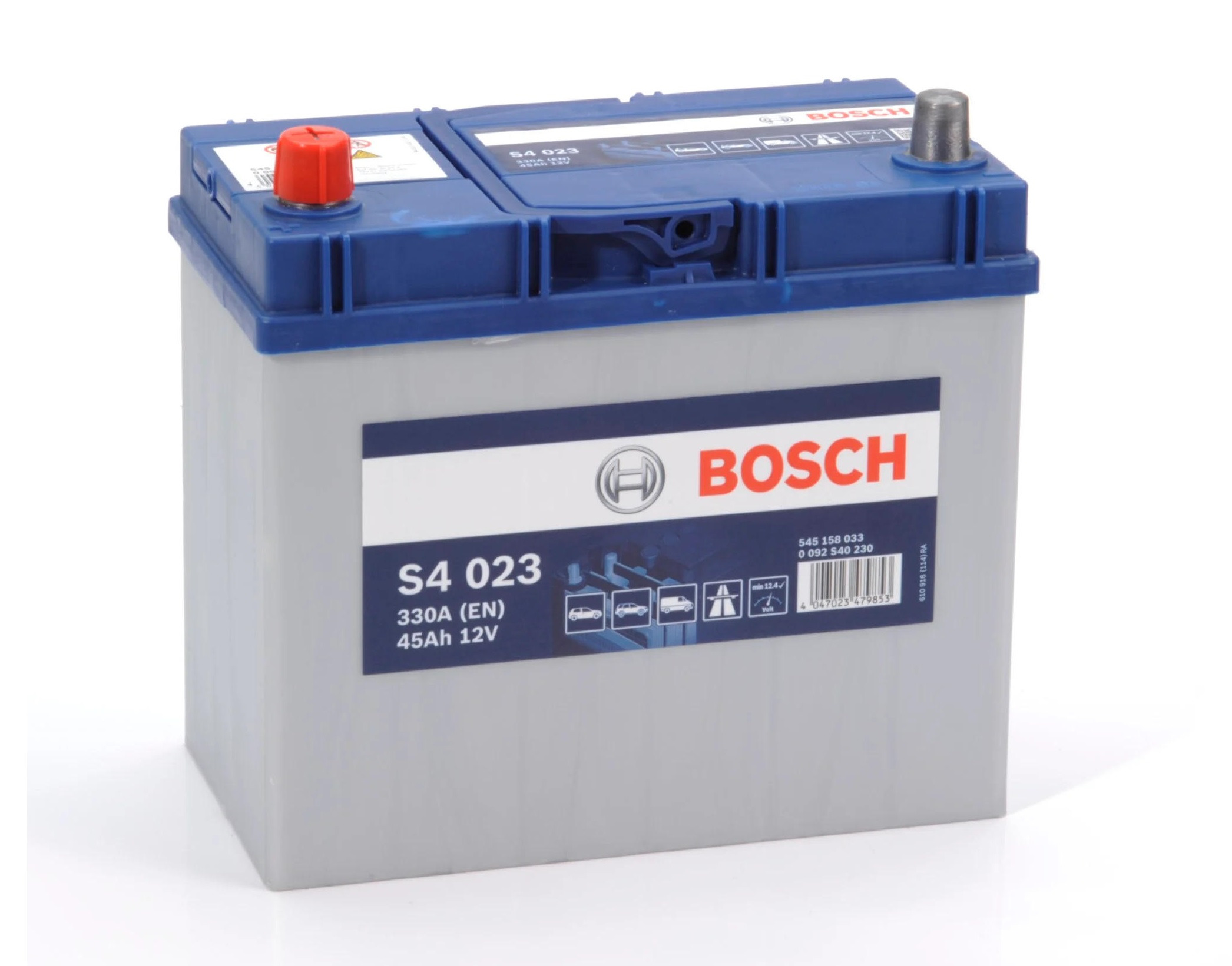 Акумулятор Bosch S4 12В 45А·год 330А L+ (0 092 S40 230) фото 1
