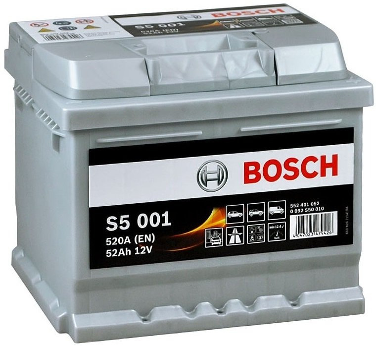 Акумулятор Bosch S5 12В 52А·год 520А R+ (0 092 S50 010) фото 1