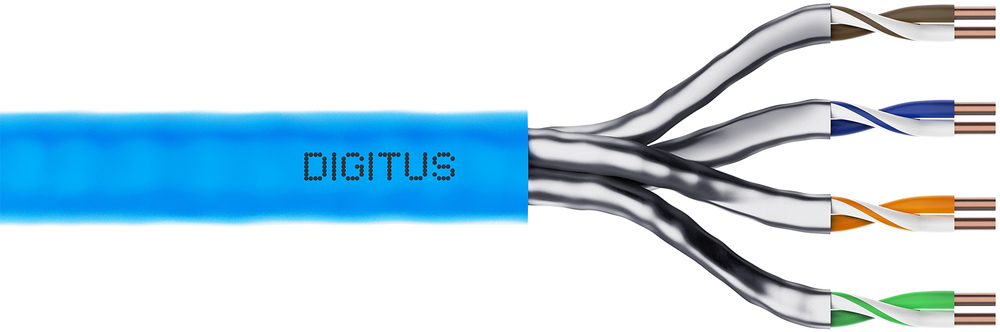 Кабель DIGITUS CAT 6A U-FTP, 305м, AWG 23/1, LSZH-1, Cca, Blue (DK-1625-A-VH-305) фото 1