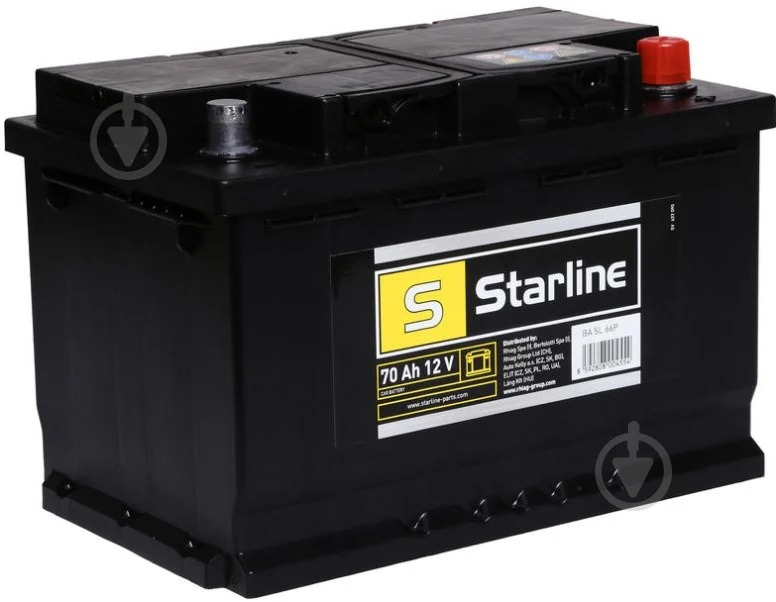 Акумулятор Starline 12В 70А·год 640A R+ (BA SL 66P) фото 1