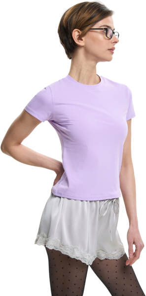 Футболка бавовняна жіноча Roza 240239 2XL світло-фіолетовафото