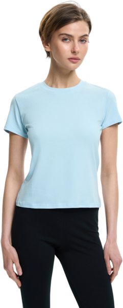 Футболка бавовняна жіноча Roza 240239 L сіро-блакитнафото