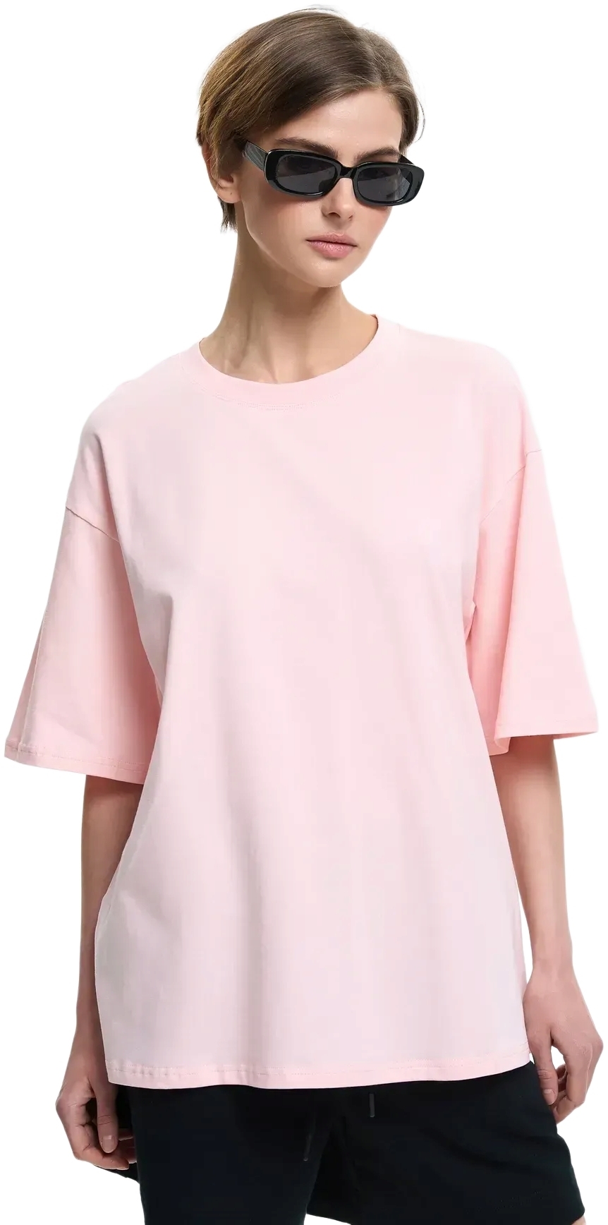 Футболка бавовняна жіноча Roza 231105 XS світло-рожевафото1