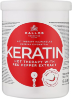 Маска для волос Kallos Cosmetics KJMN Keratin Hot Therapy горячая с кератином и экстрактом красного перца 1000 мл