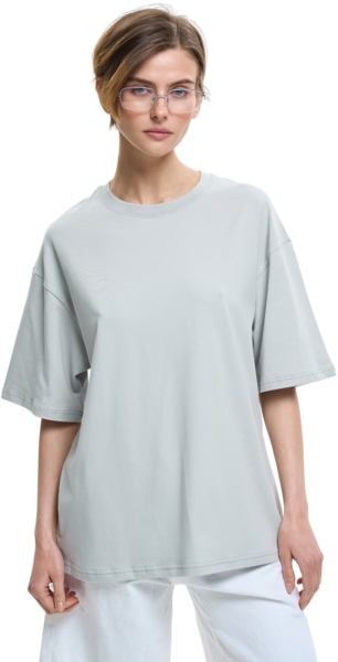 Футболка бавовняна жіноча Roza 231105 L світло-сірафото