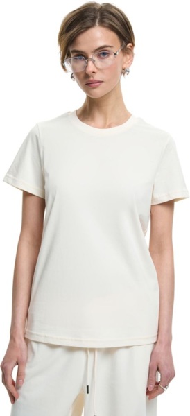 Футболка бавовняна жіноча Roza 231107 2XL світло-бежевафото