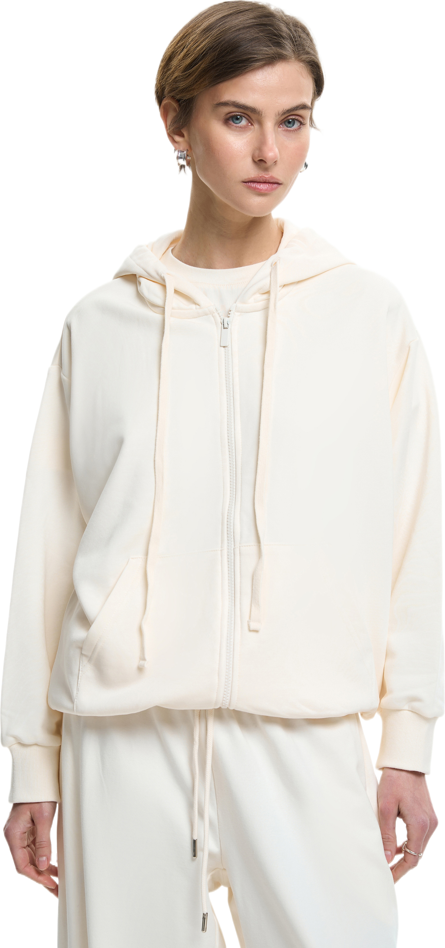 Худи на молнії жіноче Roza 211201 XS молочнефото1