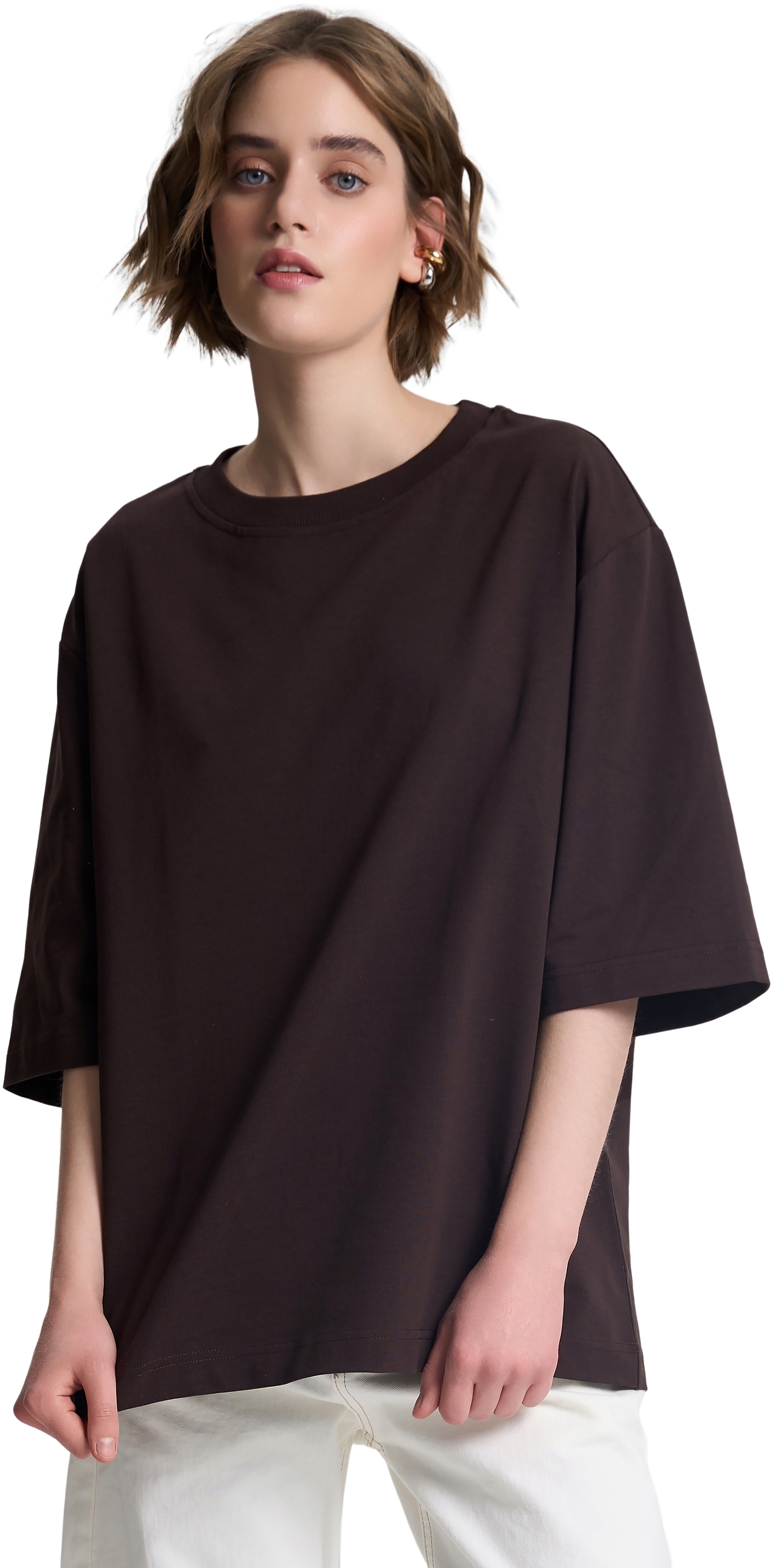 Футболка жіноча Roza 241201/1 S шоколаднафото1