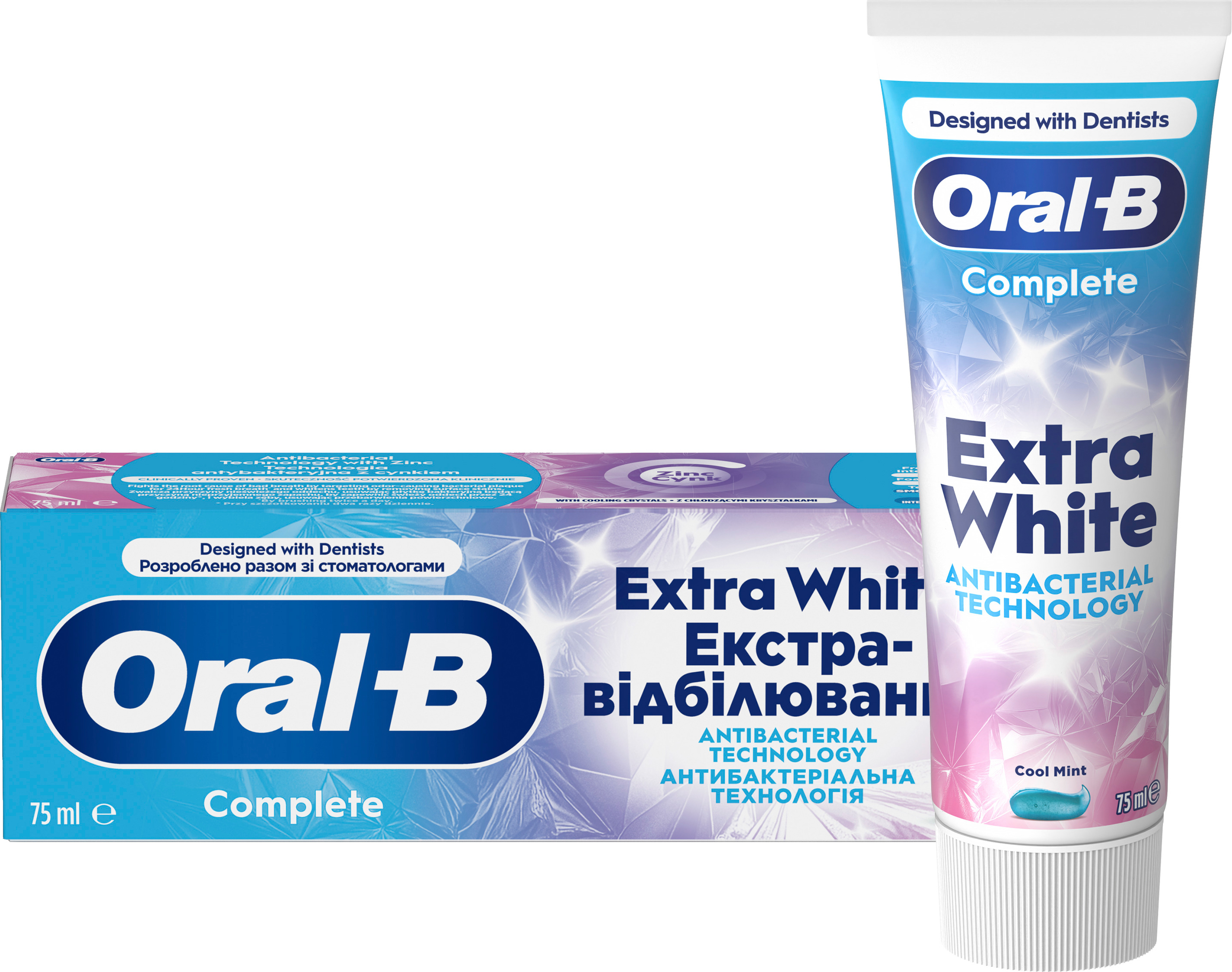 Зубная паста Oral-B Complete Экстраотбеливание Прохладная мята 75 мл фото 1