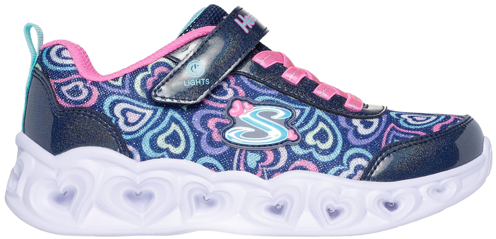 Кросівки для дівчаток Skechers Heart Lights 303257L NVMT 30 (13 US) синіфото2