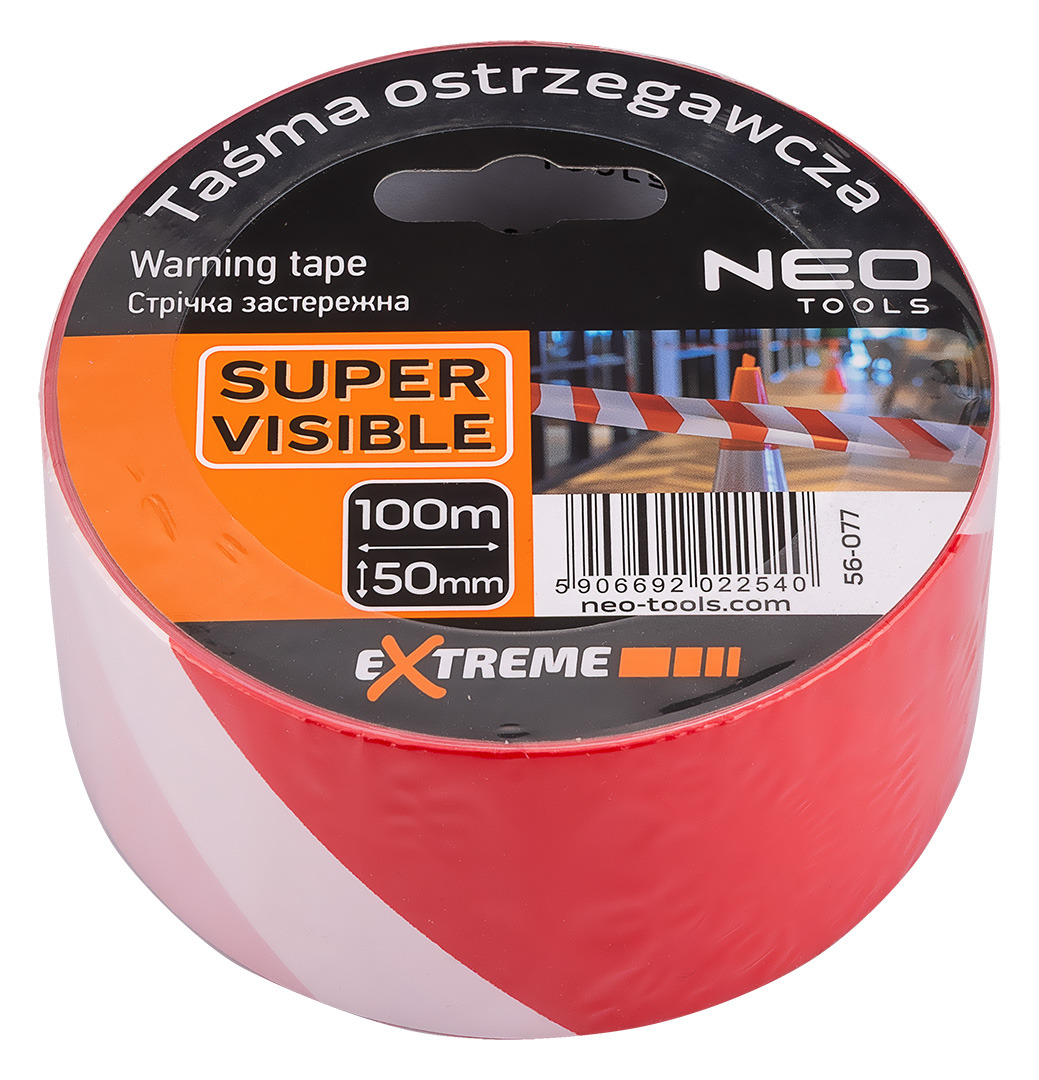 Лента предупредительная Neo Tools, 100мх50мм, красно-белый (56-077) фото 1