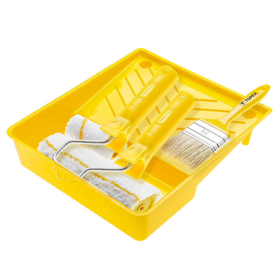 Набор малярный TOPEX 24x32см, валик D 48мм 4шт фото 1