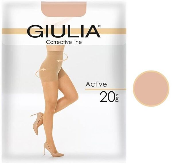 Колготы с моделирующим эффектом Giulia 7559 Active 20 Den 4р натуральные фото