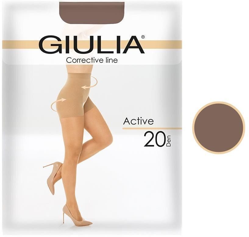 Колготы с моделирующим эффектом Giulia 7559 Active 20 Den 2р коричневые фото 1