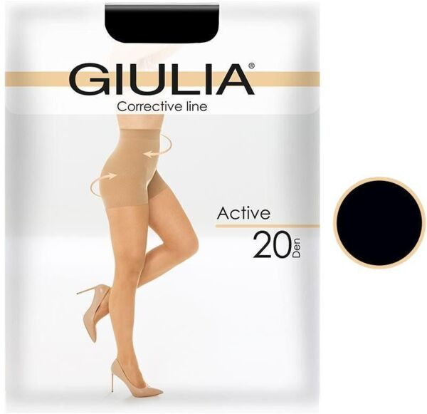 Колготы с моделирующим эффектом Giulia 7572 Active 20 Den 6р черные фото 