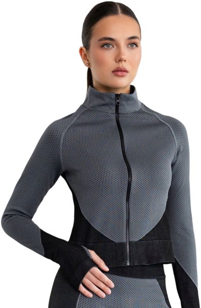 Лонгслів спортивний жіночий Giulia 7613 Sport Fit L/XL сірийфото