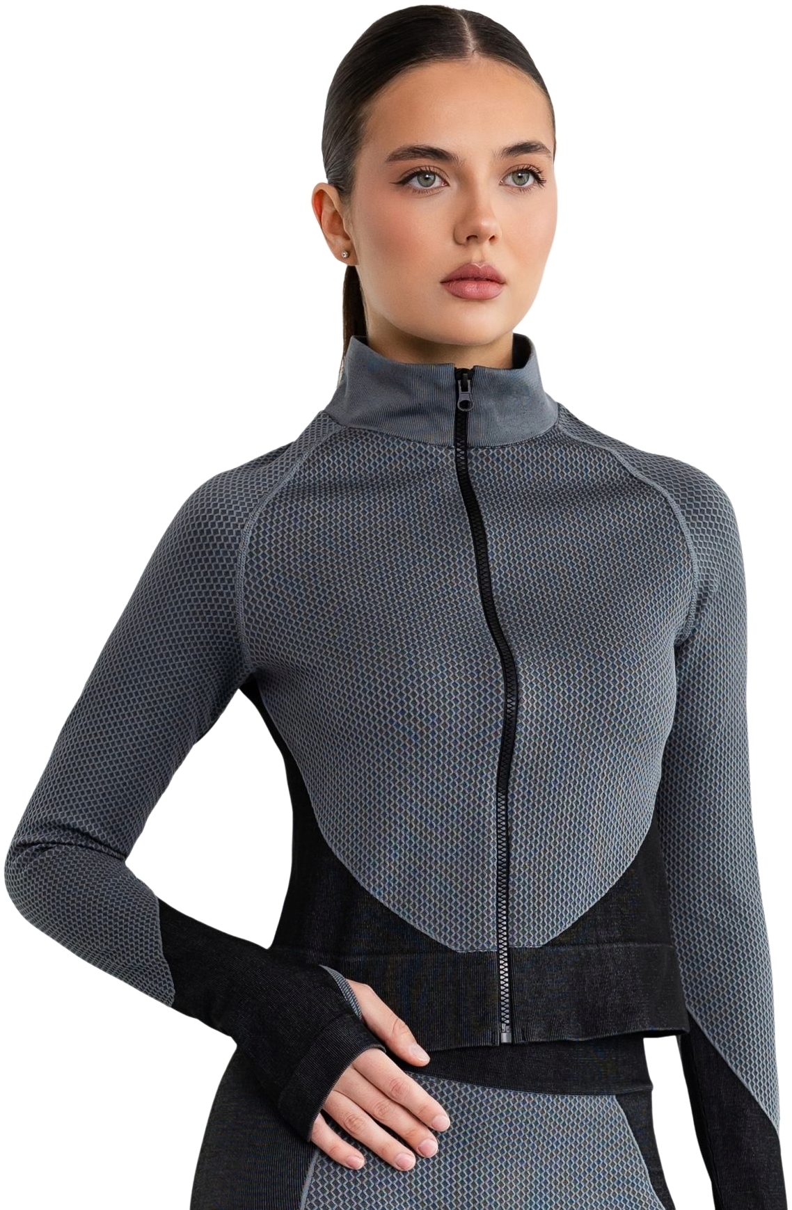 Спортивная кофта женская Giulia 7613 Sport Fit S/M серая фото 1