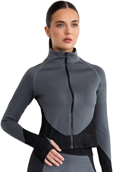 Спортивная кофта женская Giulia 7613 Sport Fit S/M серая фото 