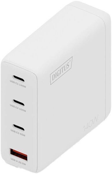 

Зарядное устройство DIGITUS GaN 3хUSB-C 1хUSB-A 140W (DA-10305)