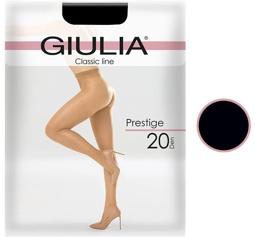 Колготы Giulia 7565 Prestige 20 Den 3р черные фото 1