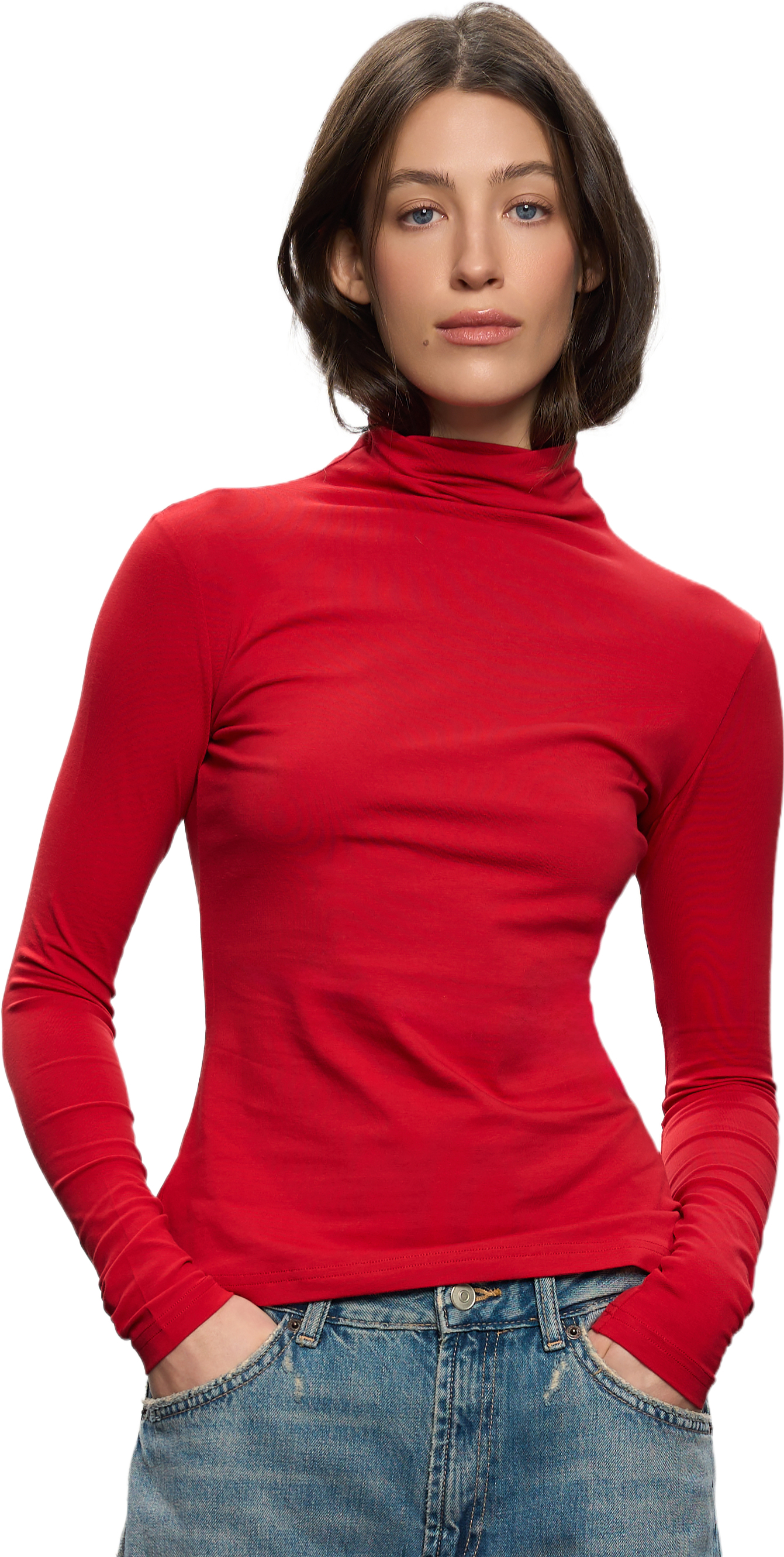 Водолазка женская Roza 240402 XS красная фото 1