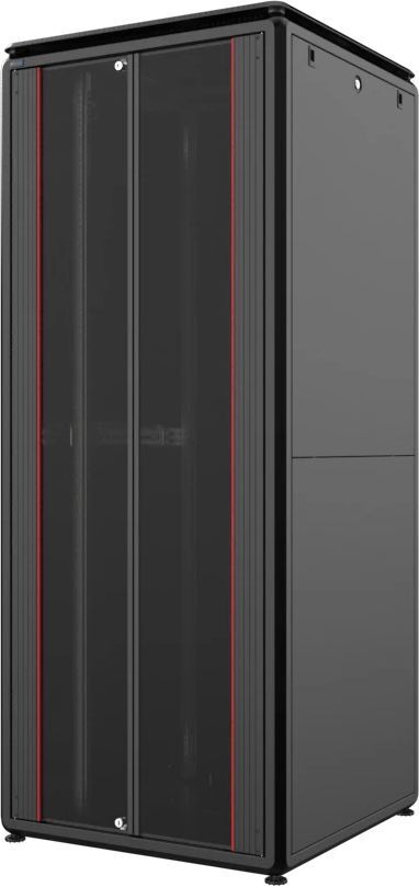 Шкаф MIRSAN 19", 40U, GTV, стеклянная дверь, 800x1000 мм Black (MR.GTV40U81DE.01) фото 1